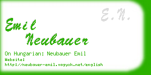 emil neubauer business card